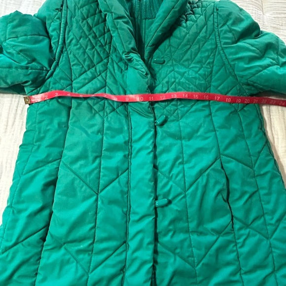 Vintage Saxton Hall Winter Puffer Coat Teal Green - Picture 5 of 11